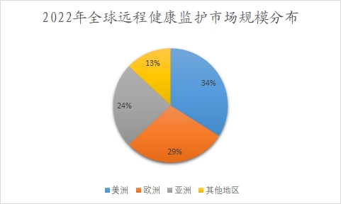 2022年全球遠(yuǎn)程健康監(jiān)護(hù)市場(chǎng)規(guī)模分布