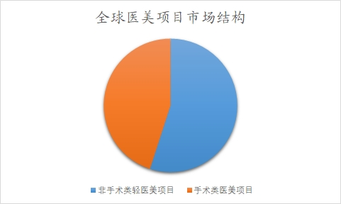 全球醫(yī)美項(xiàng)目市場(chǎng)結(jié)構(gòu)