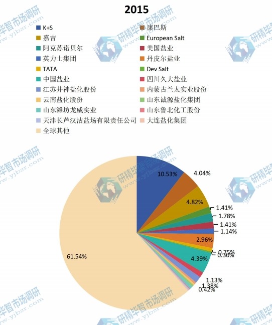 2015全球主要生產(chǎn)商鹽產(chǎn)量份額 2015全球主要生產(chǎn)商鹽產(chǎn)量份額